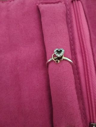 Anillo plata corazón