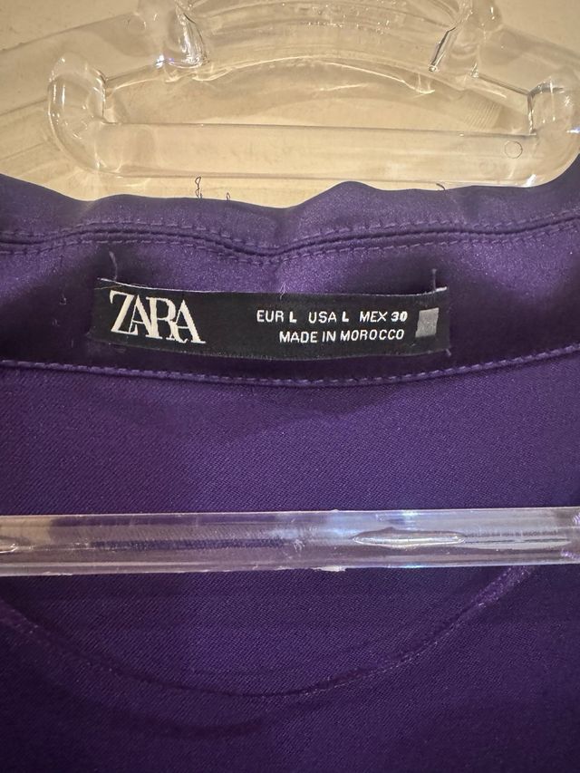 Vestido Zara morado - XS