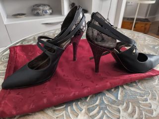 Zapatos Sara Navarro fiesta antracita