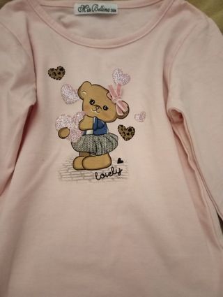 Set t-shirt maniche lunghe bambina