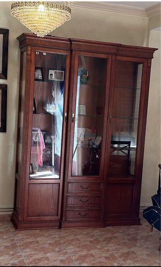 Vitrina madera maciza - 2 puertas