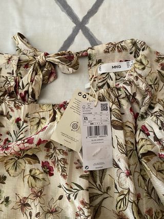 Blusa estampada beige - Talla S
