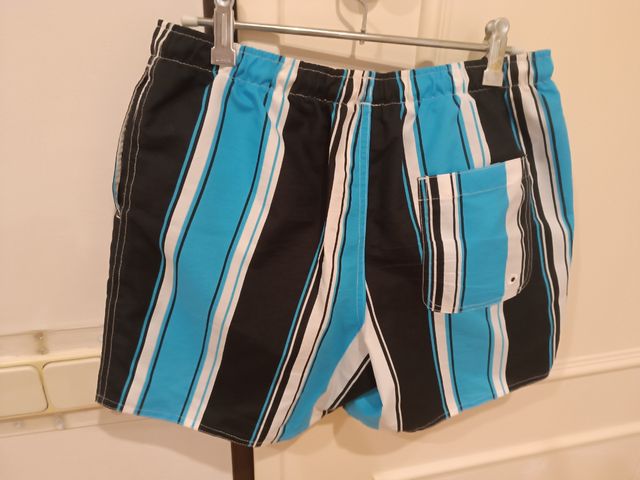 Bañador rayas azul marino