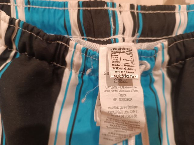 Bañador rayas azul marino