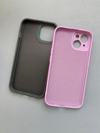 Lote 2 fundas iPhone 14: verde y diseño astronauta