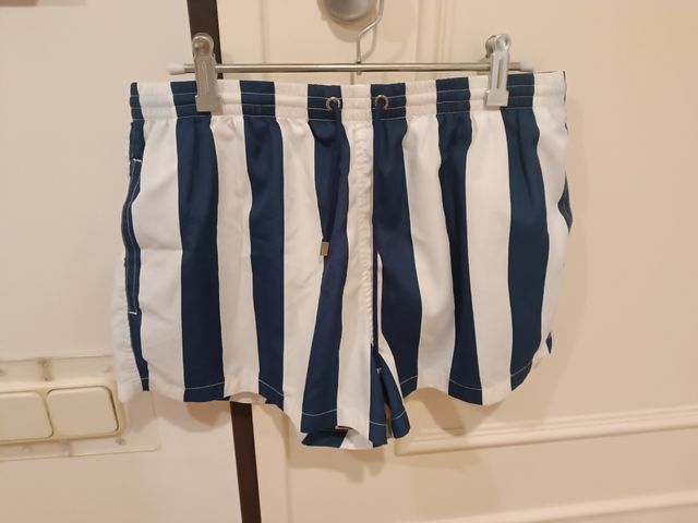 Bañador rayas azul-blanco