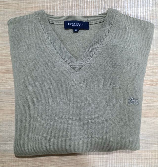 Jersey Burberry vintage verde oliva T8