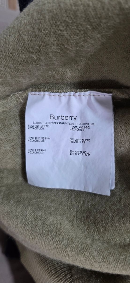 Jersey Burberry vintage verde oliva T8
