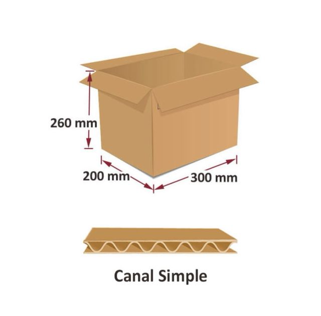 15 Cajas cartón 300x200x260mm