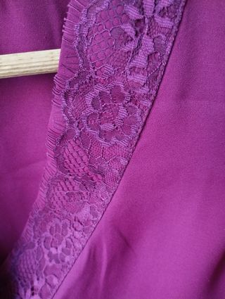 Camisa Cortefiel Granate Encaje talla M