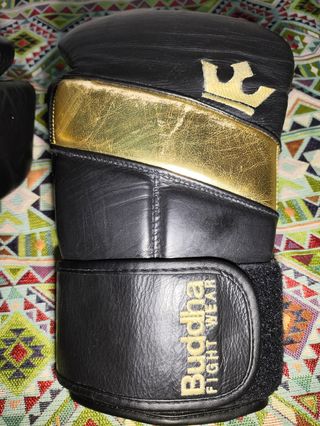 Guantes boxeo Buddha piel dorados