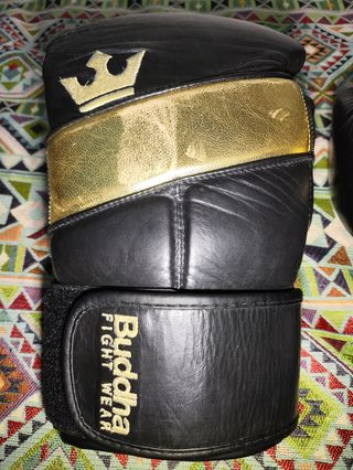 Guantes boxeo Buddha piel dorados