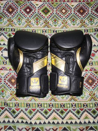 Guantes boxeo Buddha piel dorados