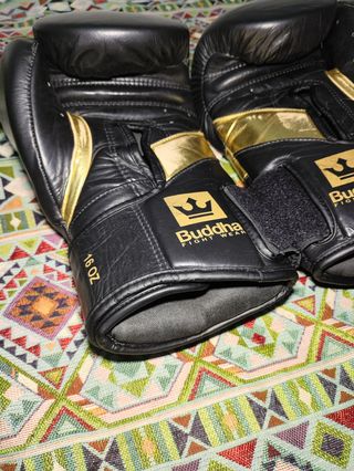 Guantes boxeo Buddha piel dorados
