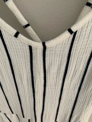 Mono rayas Bershka XS blanco-negro