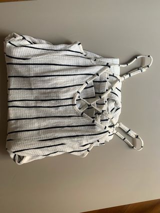 Mono rayas Bershka XS blanco-negro