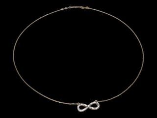 cadena oro 18k con circonita 39cm