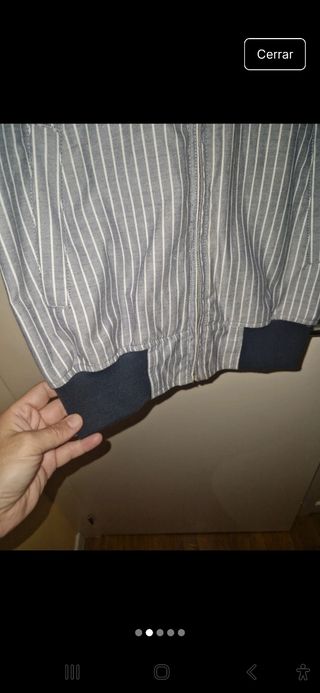 Cazadora Benetton a rayas azul marino