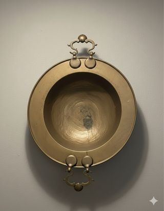 Antigua pieza de metal