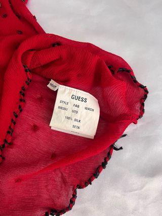 Guess Vintage Fairy Top Seta Pura Canotta Traspare