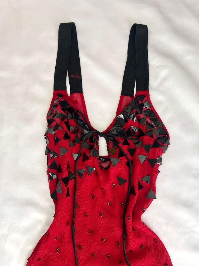 Guess Vintage Fairy Top Seta Pura Canotta Traspare