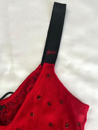 Guess Vintage Fairy Top Seta Pura Canotta Traspare
