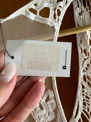 Camiseta blanca crochet ibicenca