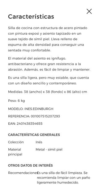 Sillas Cocina El Corte Inglés - Gris