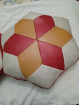 2 Puffs Vintage Piel Sintética