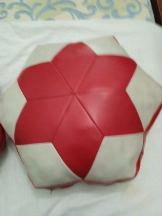 2 Puffs Vintage Piel Sintética