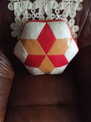 2 Puffs Vintage Piel Sintética