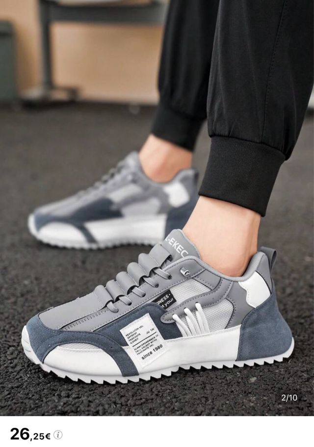 Zapatillas casual hombre - Grises