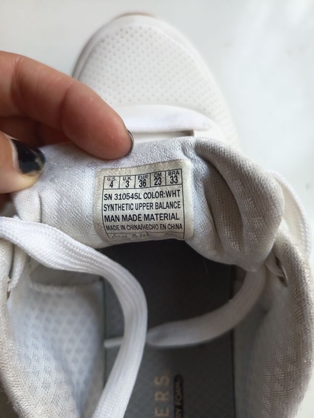 Zapatillas Skechers niña blancas