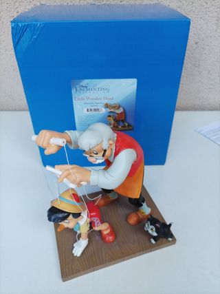 Pinocchio, Geppetto e Figaro (statue, ENESCO)