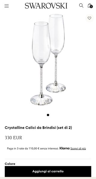 Calici Swarovski champagne