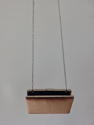 Bolso Clutch fiesta terciopelo beige