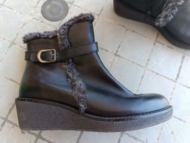 Botines negros piel - invierno