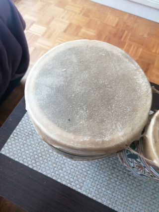 Bongos artesanales pintados a mano