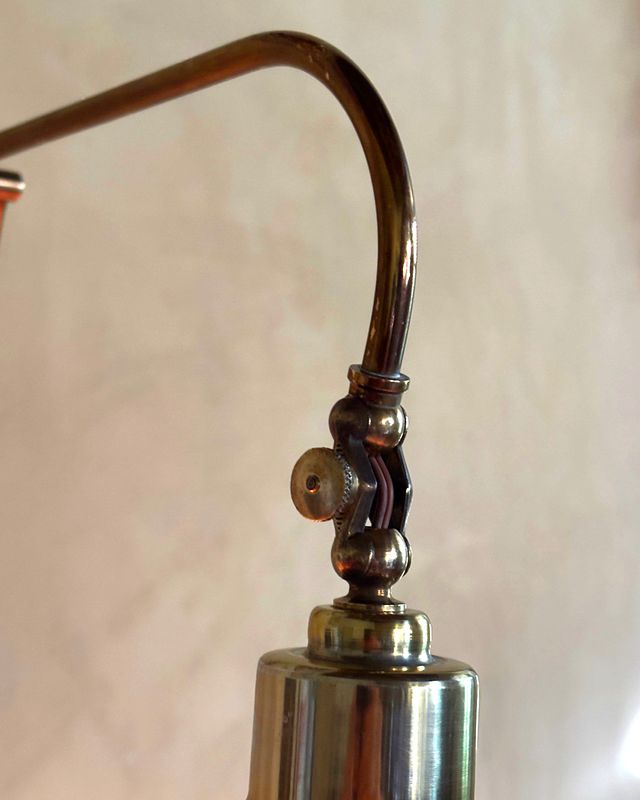 Lampada pantografo in ottone anni '50 att Stilnovo