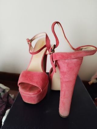 Sandali donna tacco rosa