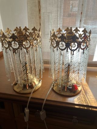 2 Lamparas Mesilla |Doradas