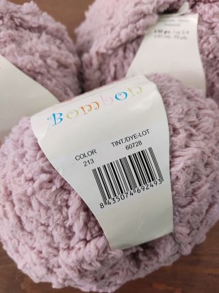3 ovillos Katia Bombon - Rosa