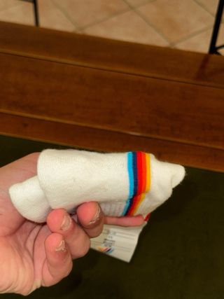 Calze bianche multicolor