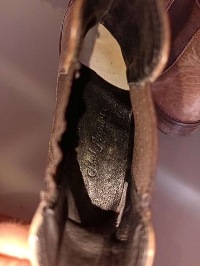 Scarponcini Pelle Marrone Tg 37/38