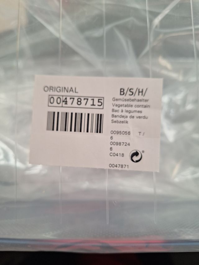 Contenedor verduras - B/S/H