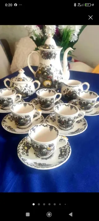 JUEGO DE CAFÉ PORCELANA "MASON'S"