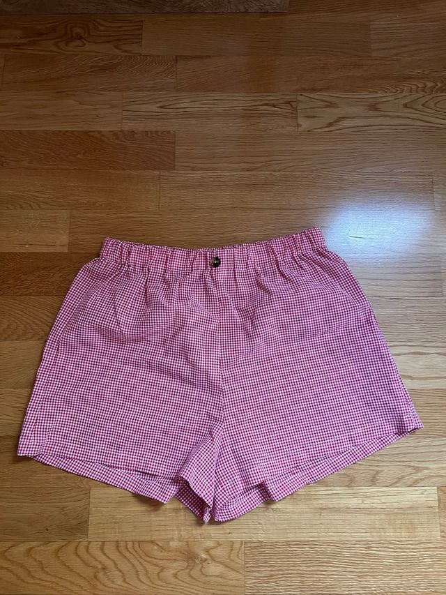 Shorts cuadros vichy rojos