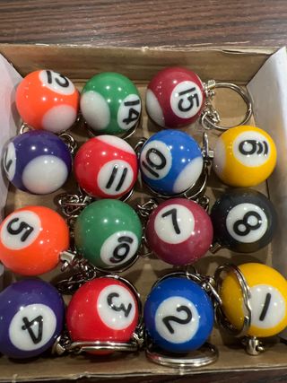 15 Llaveros Bolas Billar