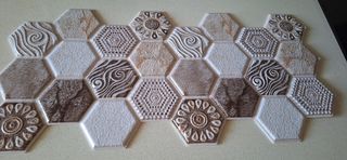 Azulejos hexagonales 3D (20 uds)