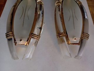 Apliques de pared dorados | Lámpara vintage